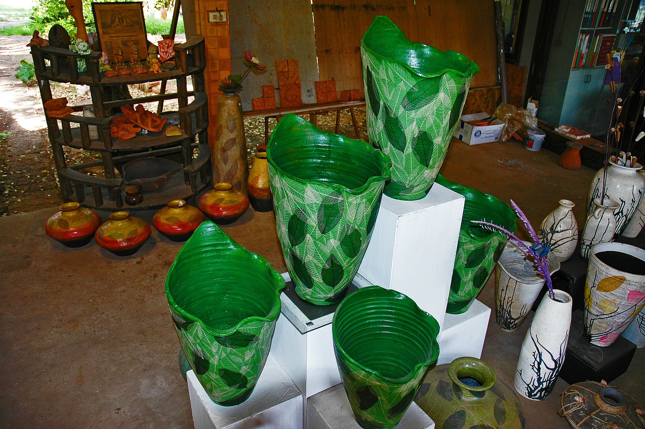 vases green thailand free photo