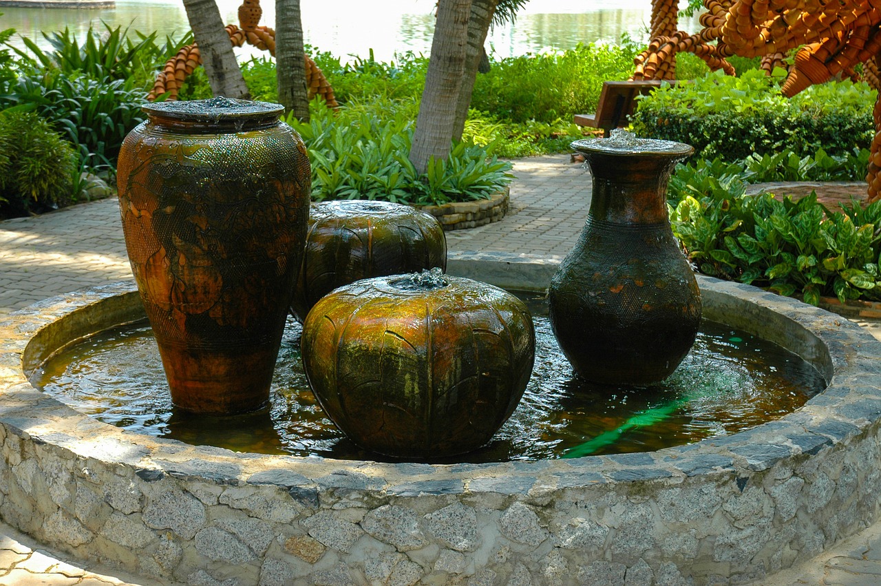 vases water fountain free photo