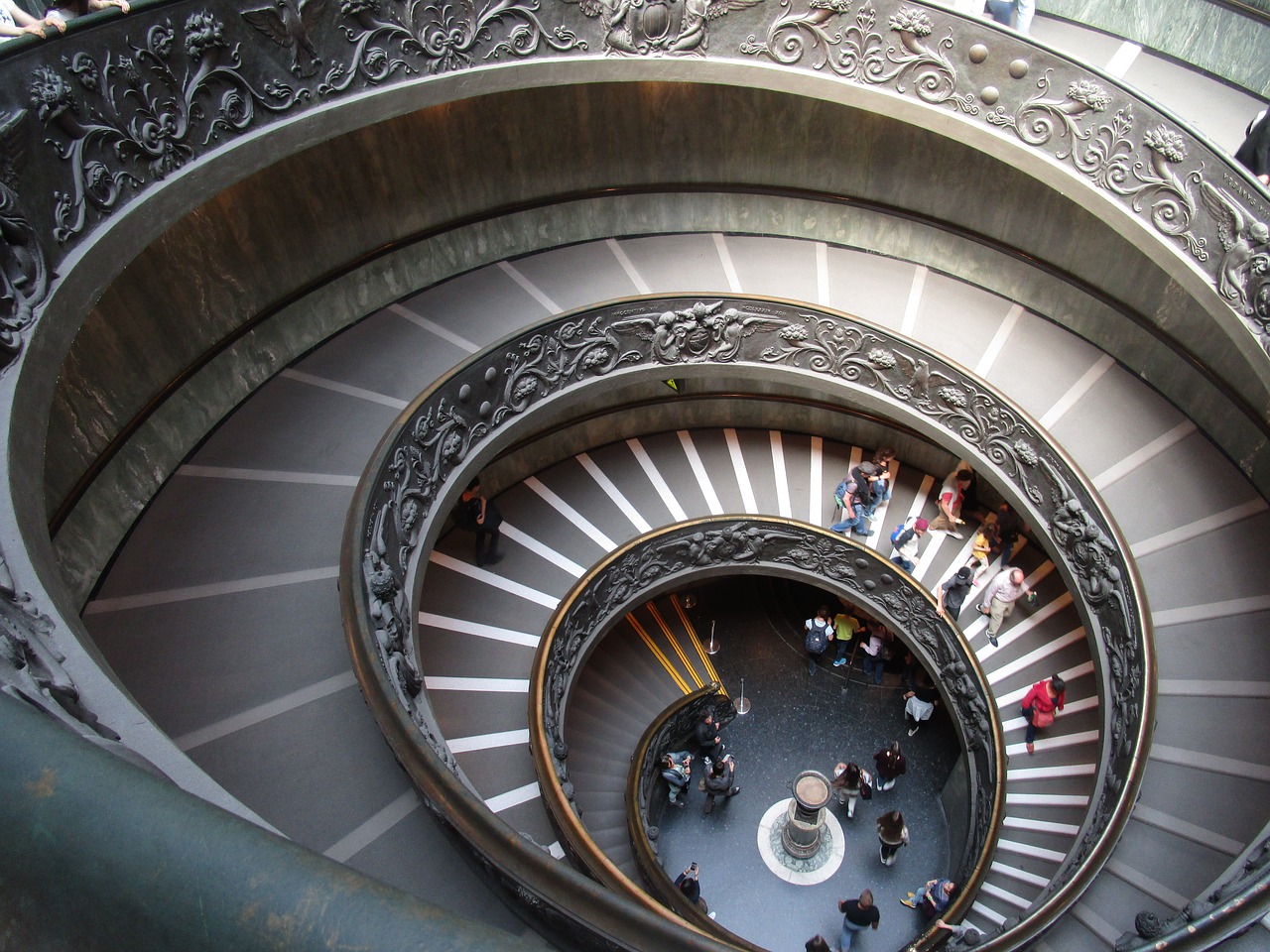 vatican museum stairs free photo