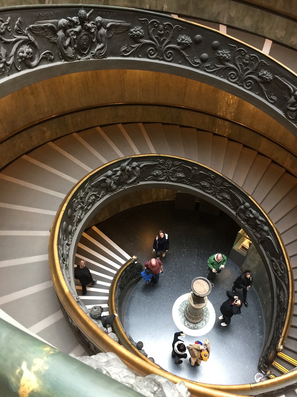 vatican spiral steps rome free photo