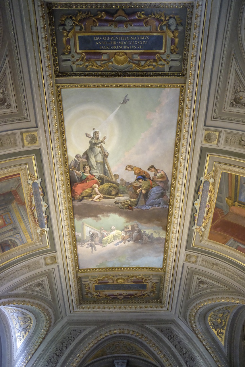 vatican museum ceiling free photo