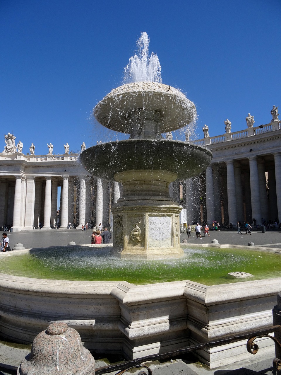 vatican fountain italy free photo