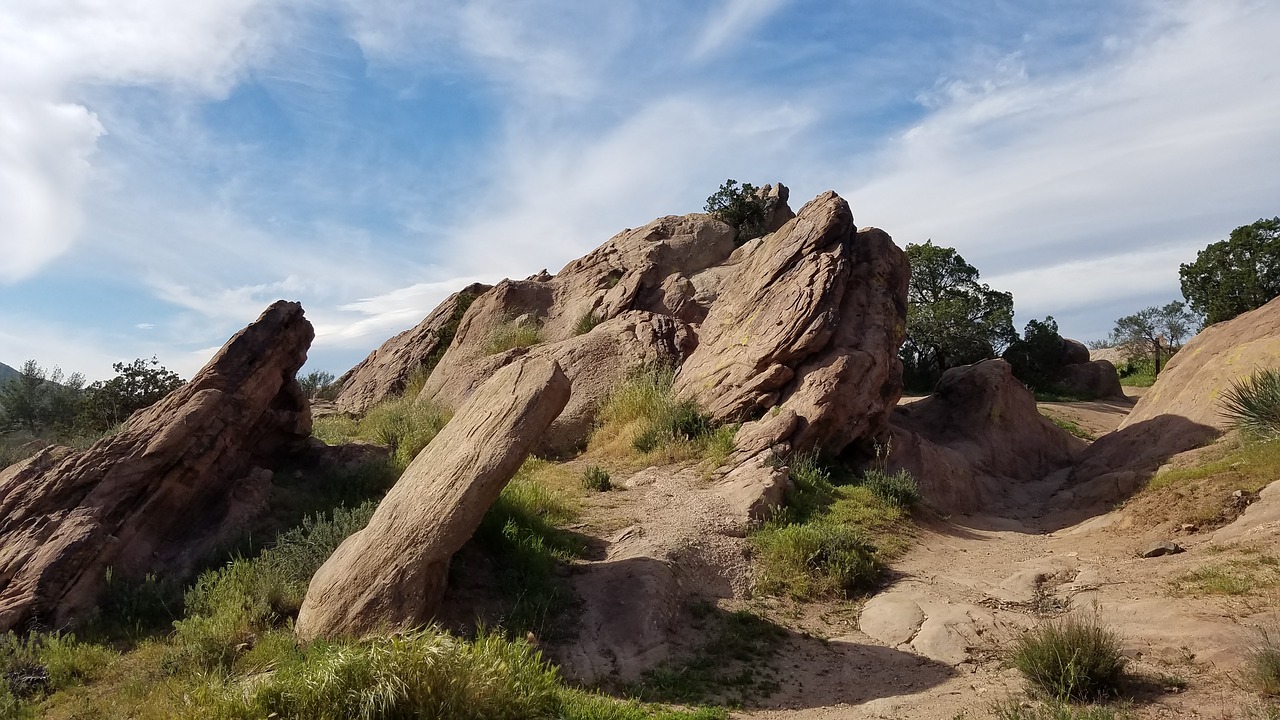 vazquez rocks nature california free photo