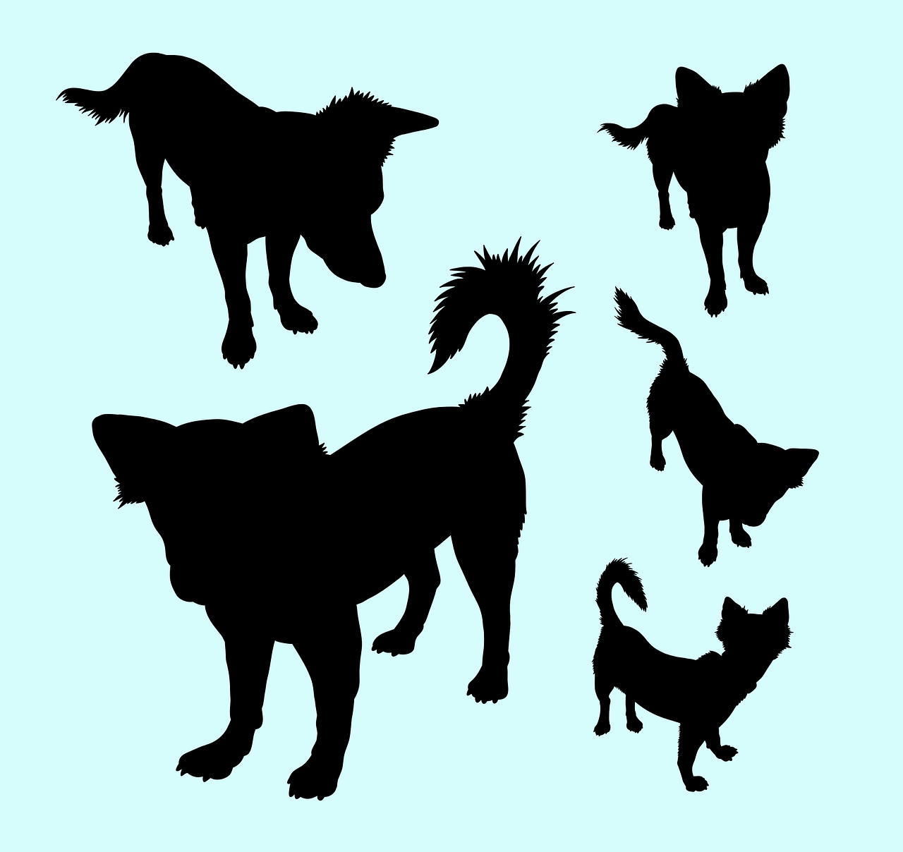 vector silhouette dog free photo