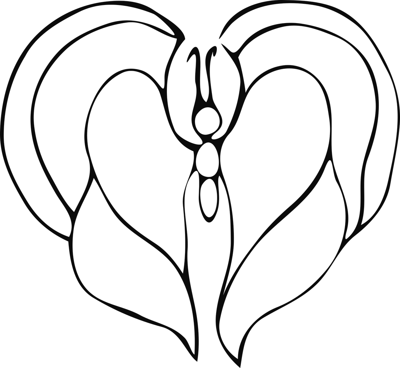 vector heart butterfly free photo