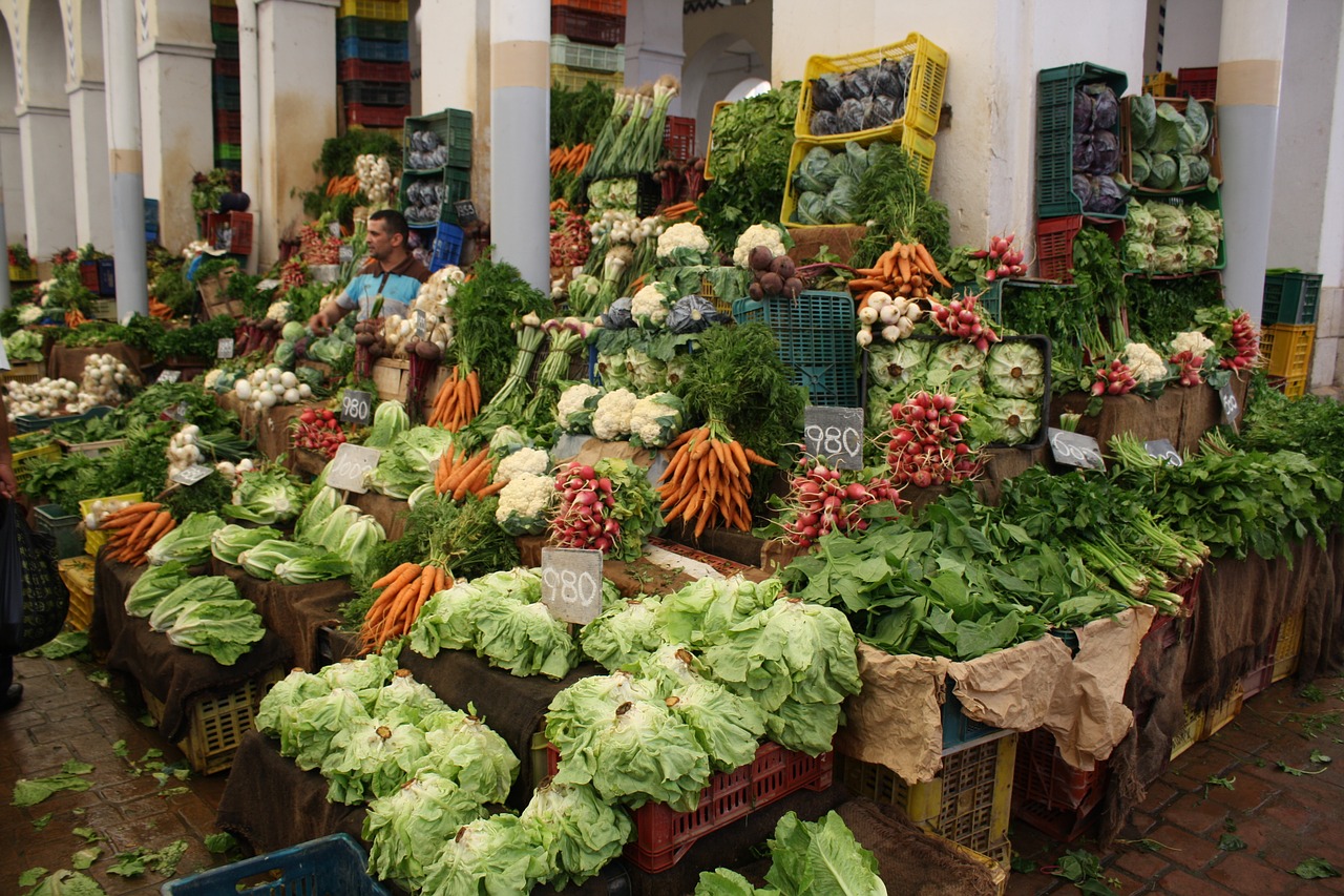 vegetable market  tunisia  tunis free photo