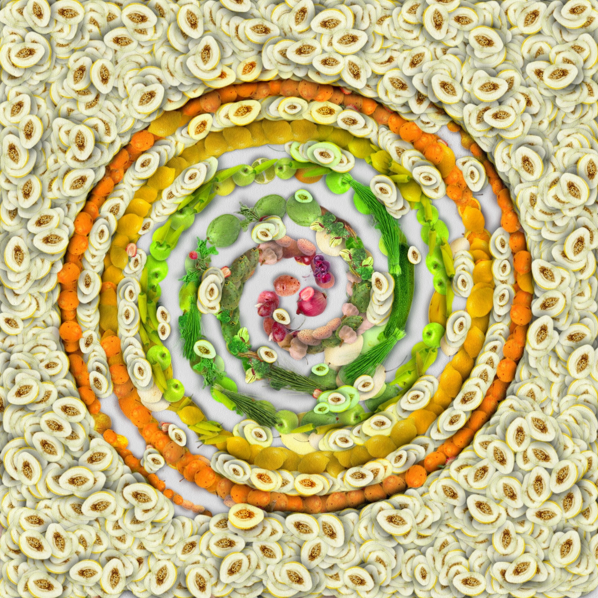 vegetables spiral painting free photo