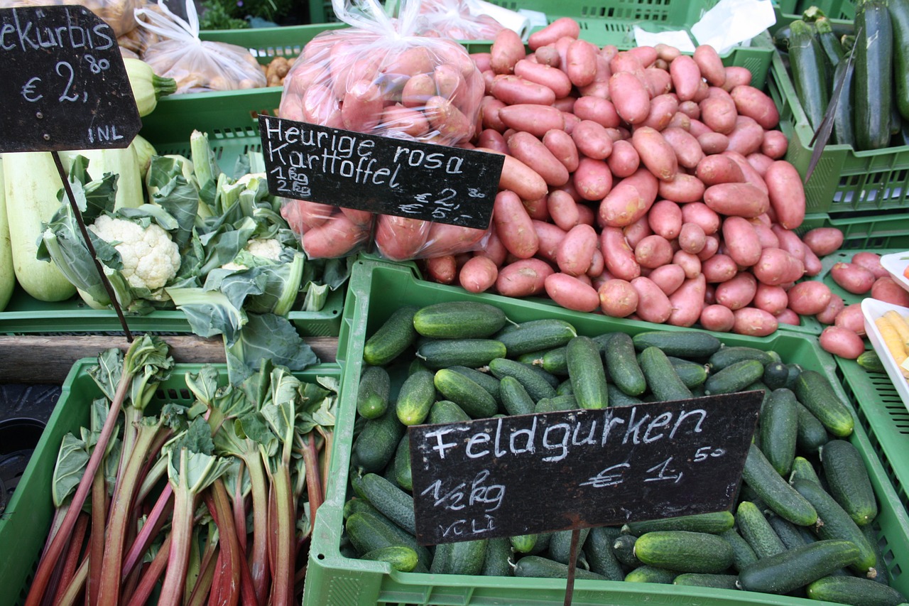 vegetables market potatoes free photo