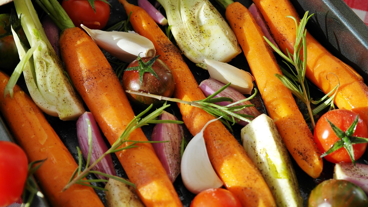 vegetables vegetable pan barbecue free photo