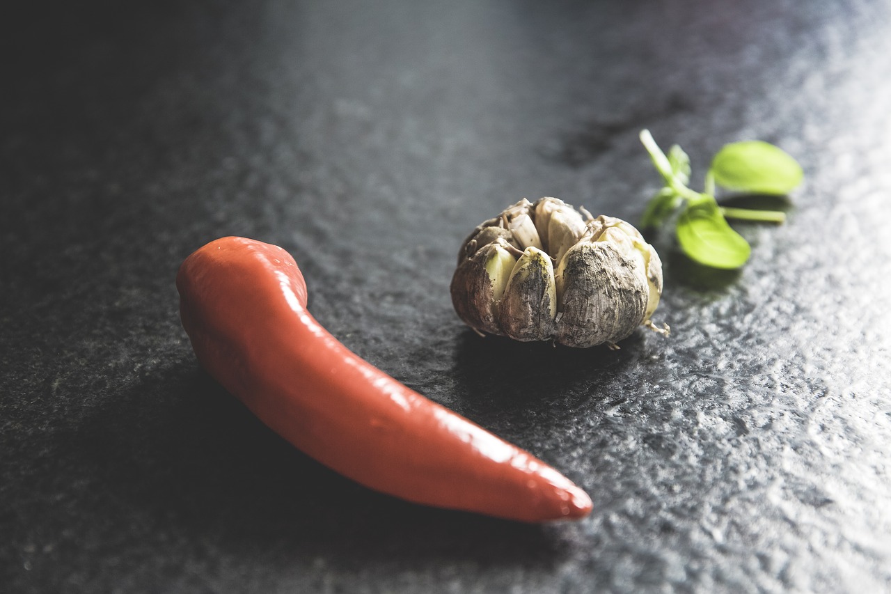 vegetables garlic basil free photo