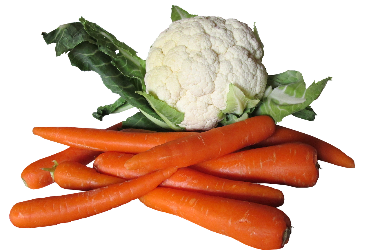 vegetables cauliflower carrots free photo