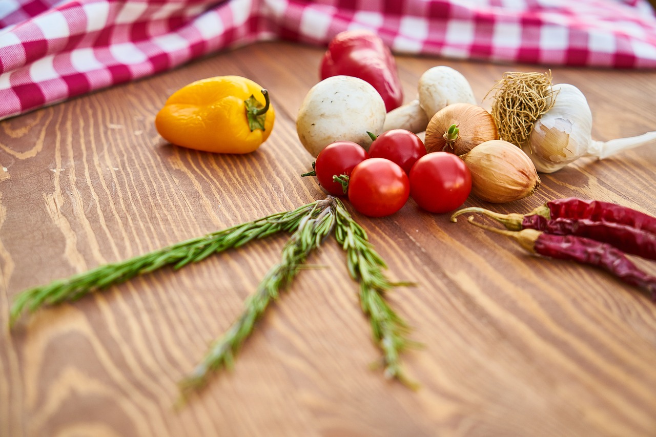 vegetables pepper mushroom free photo