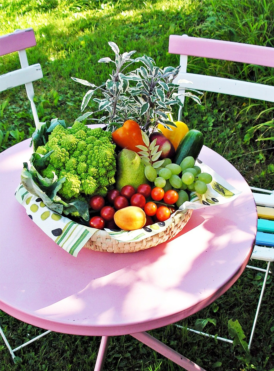 vegetables garden table summer free photo