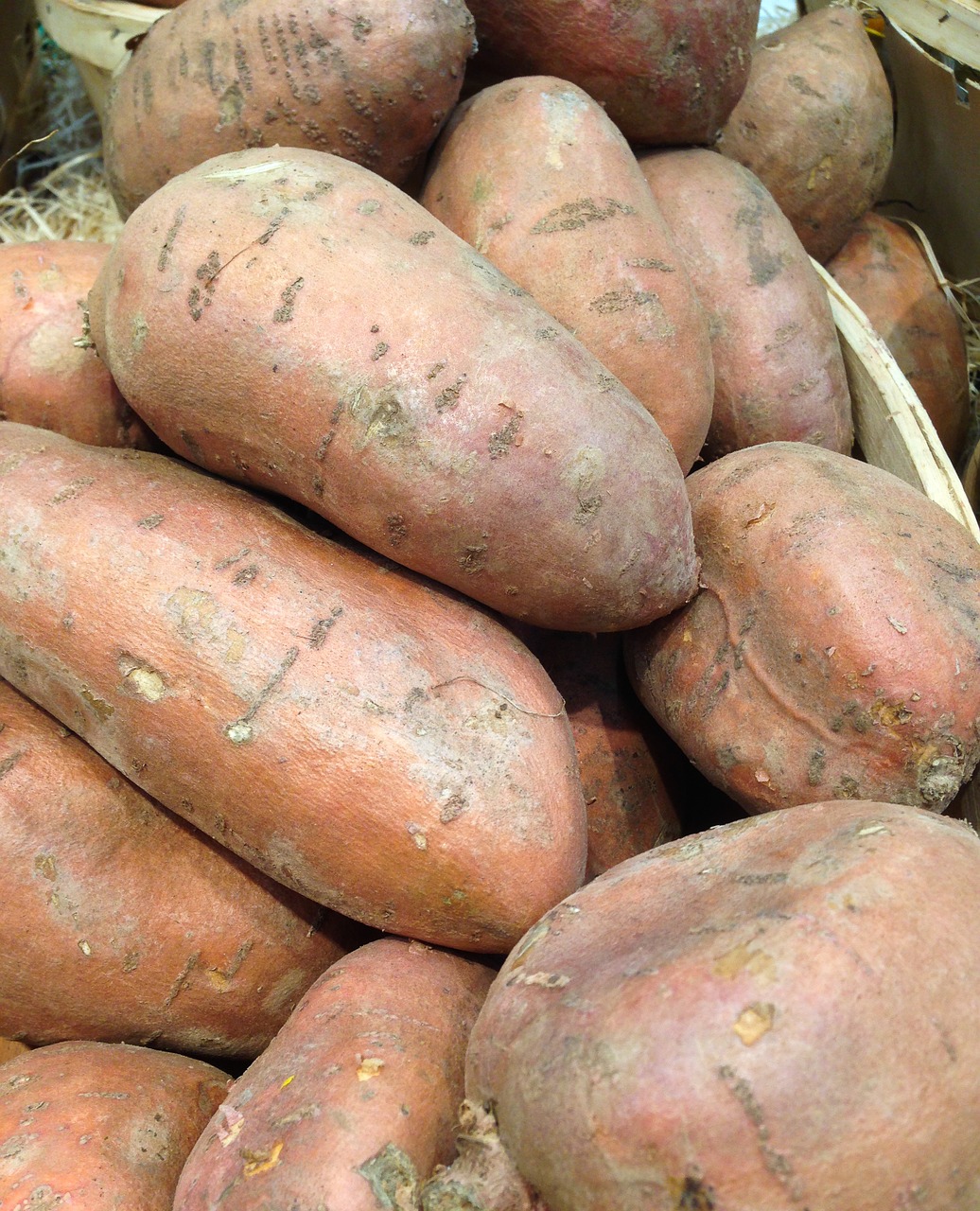 vegetables sweet potatoes vegetable garden free photo