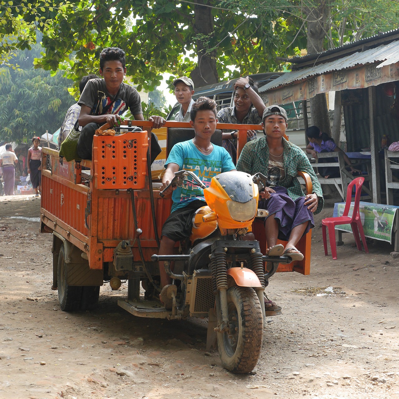 vehicle myanmar burma free photo