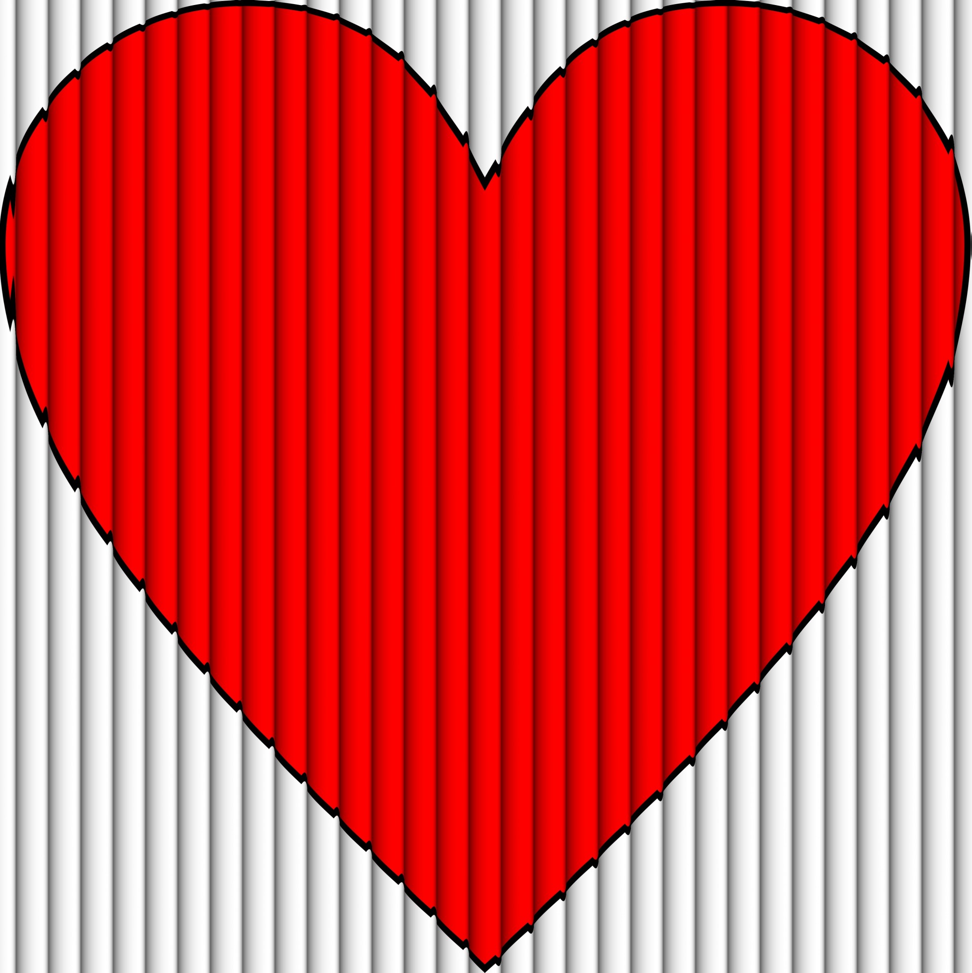red heart vertical free photo