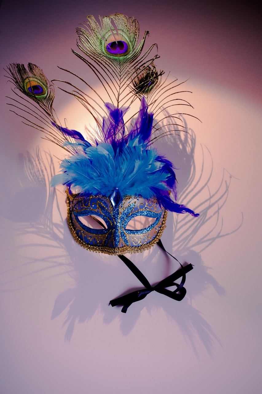 venetian mask peacock features free photo