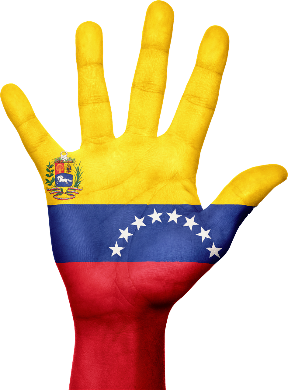 venezuela flag hand free photo