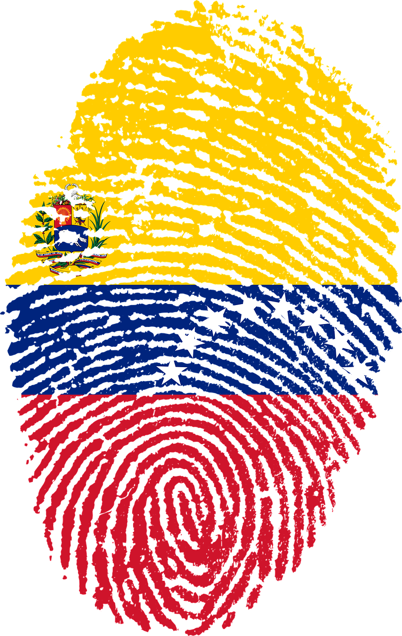 venezuela flag fingerprint free photo