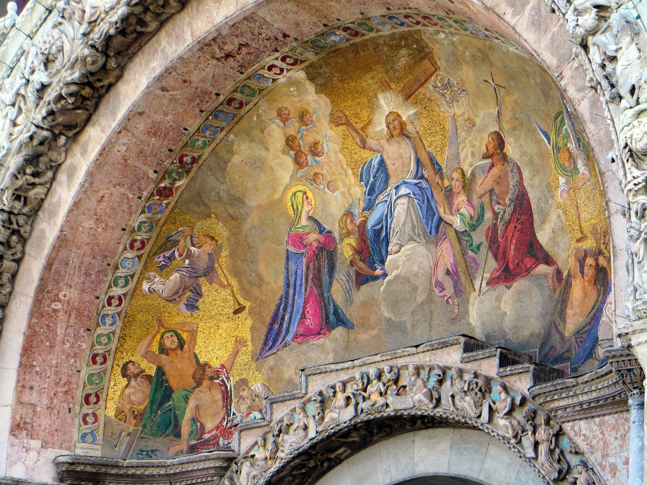venice basilica san marco mosaic free photo