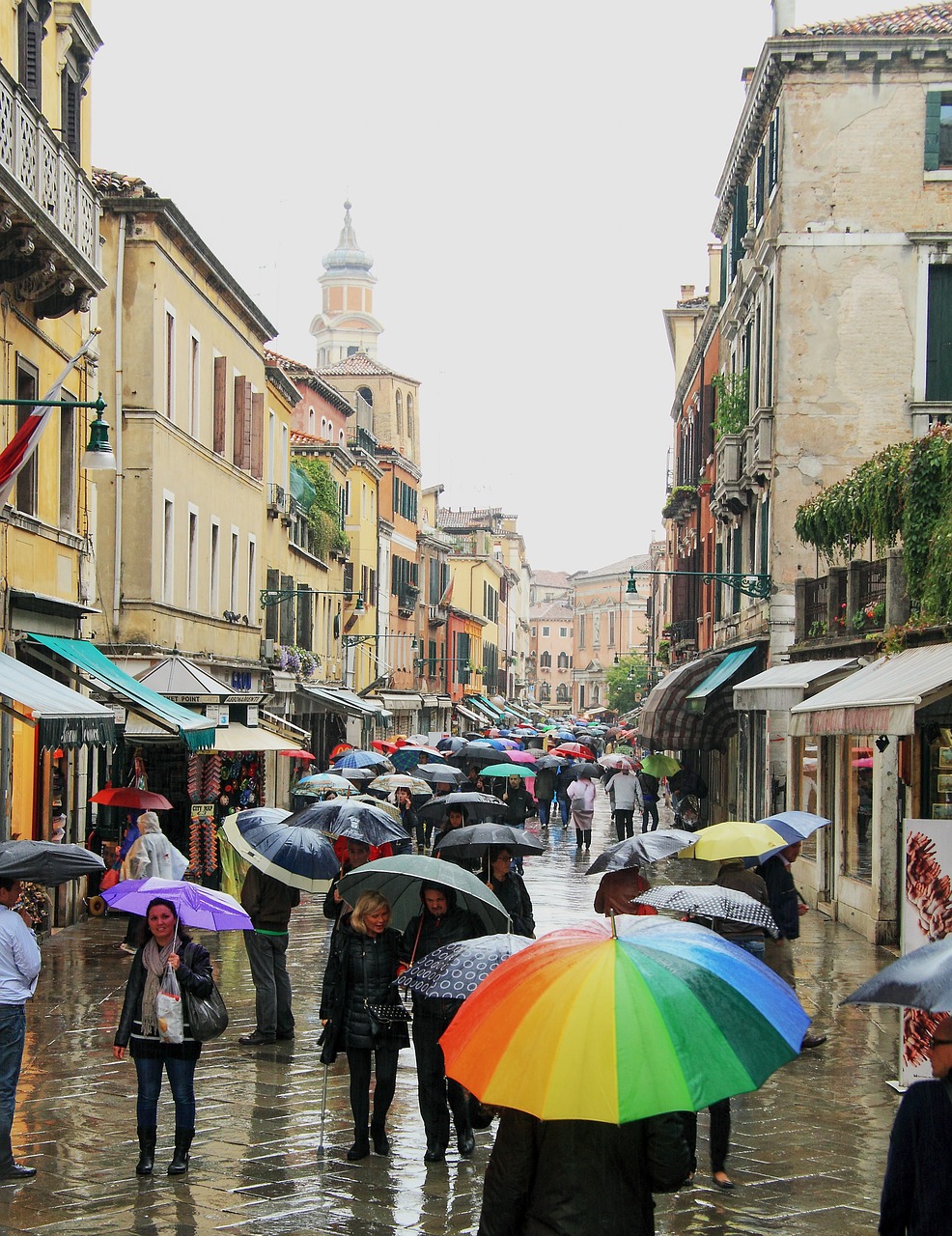 venice umbrellas it rains free photo