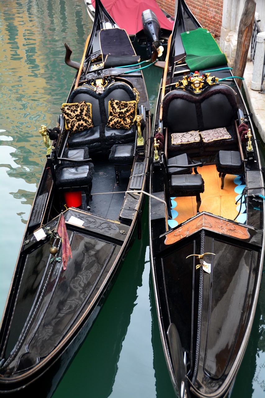 venice gondolas boats free photo