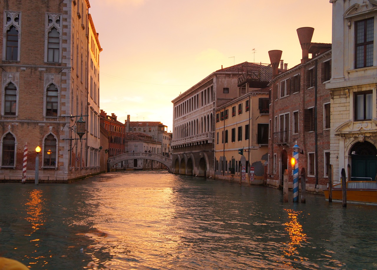 venice evening river free photo