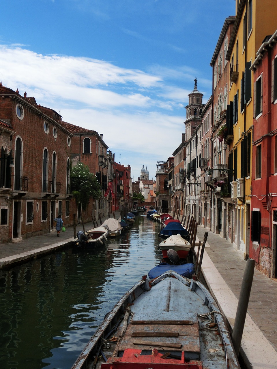 venice road train boats free photo