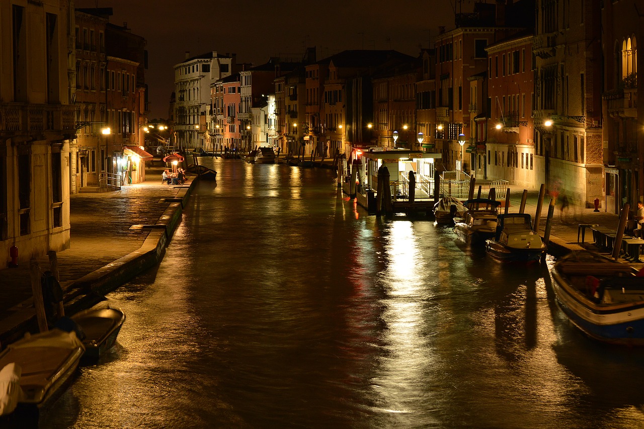 venice italy night free photo