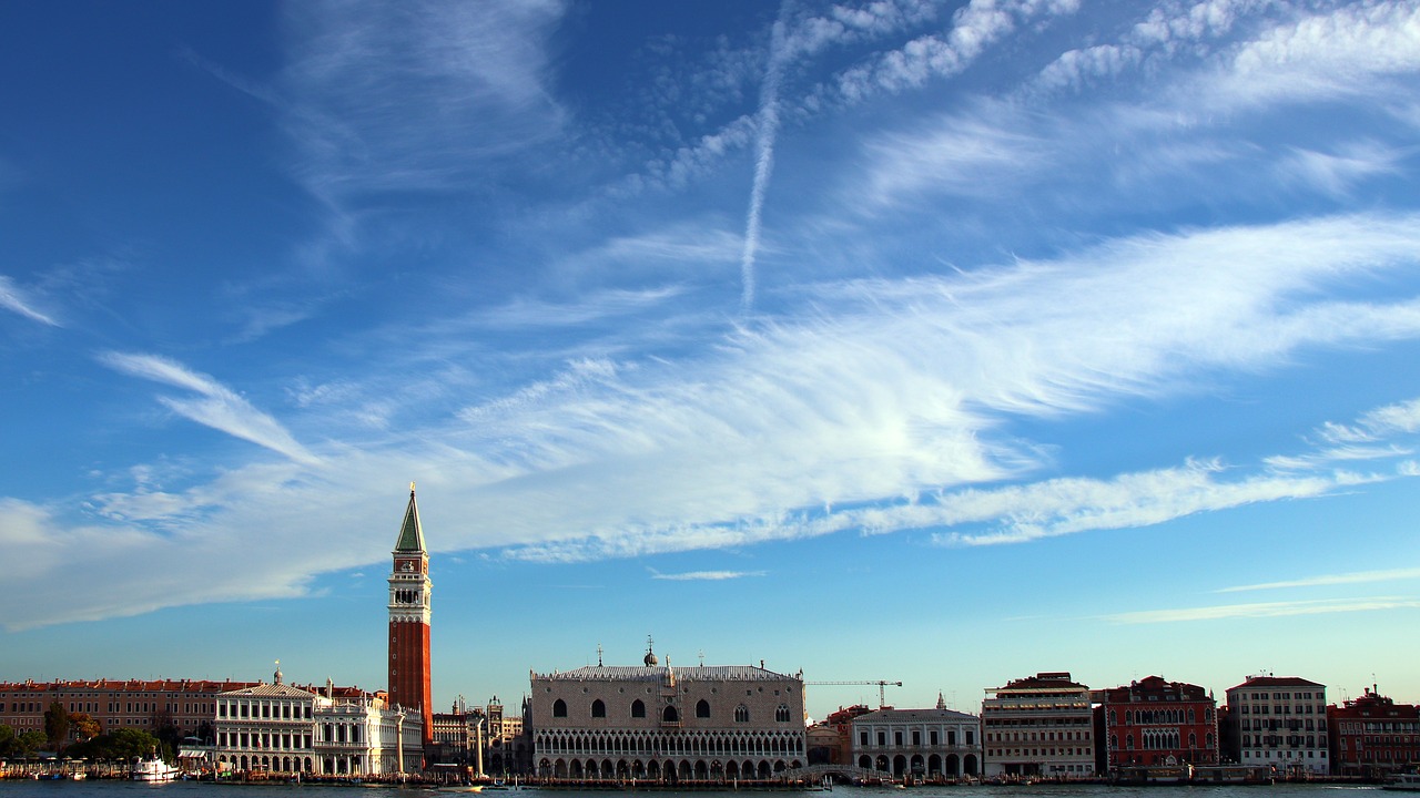 venice in the morning clouds free photo