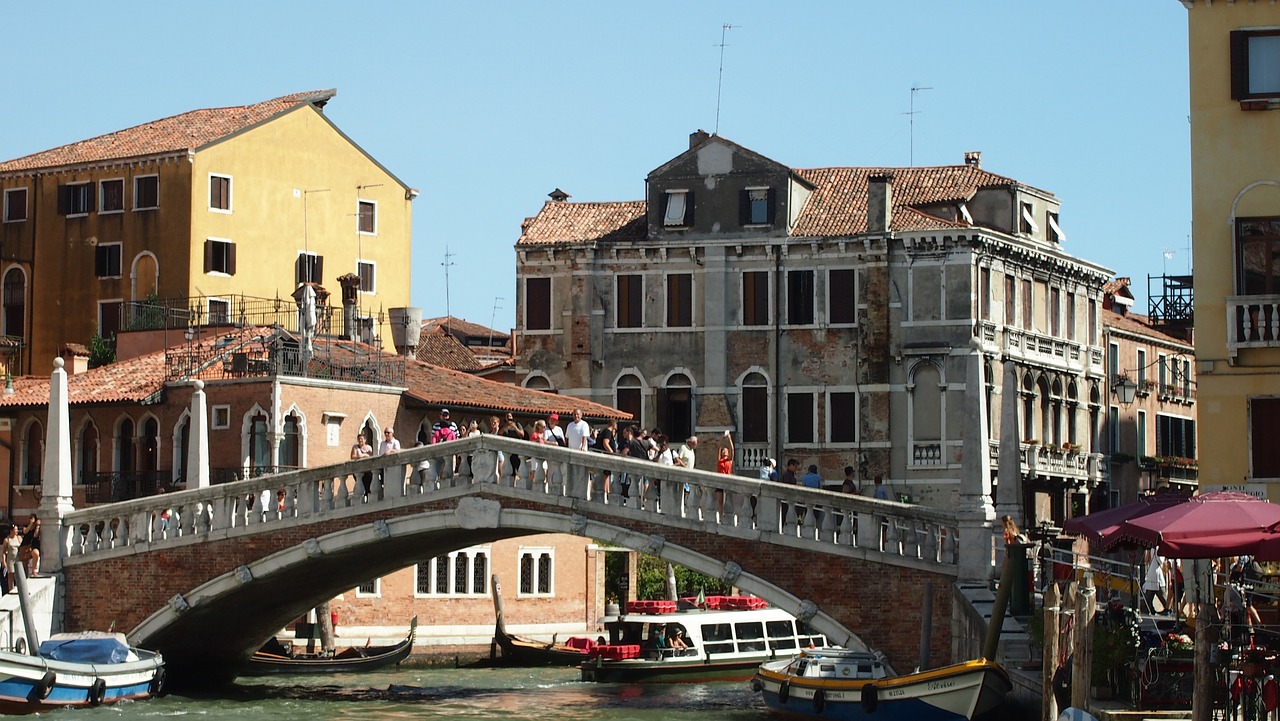 venice waterway bridge free photo