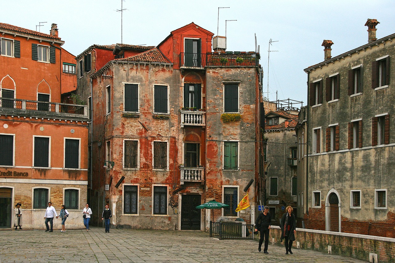 venice italy old houses free photo