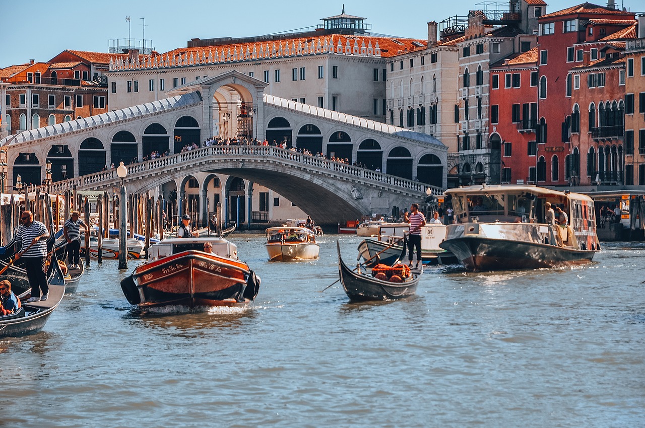 venice  bridge  the rialto bridge free photo