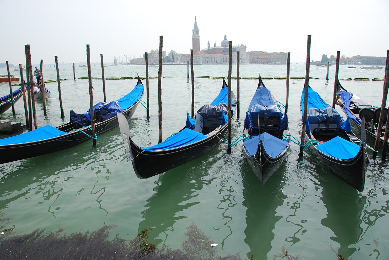 venice gondolas boats free photo