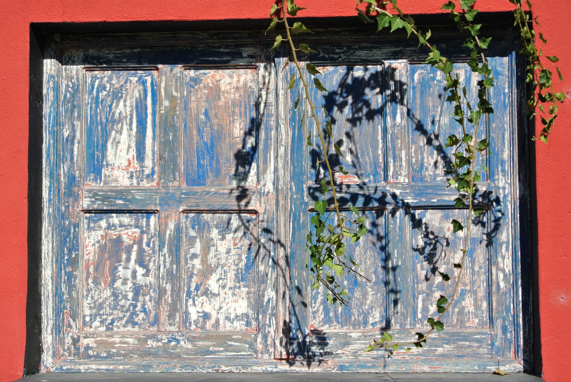 window wood blue free photo