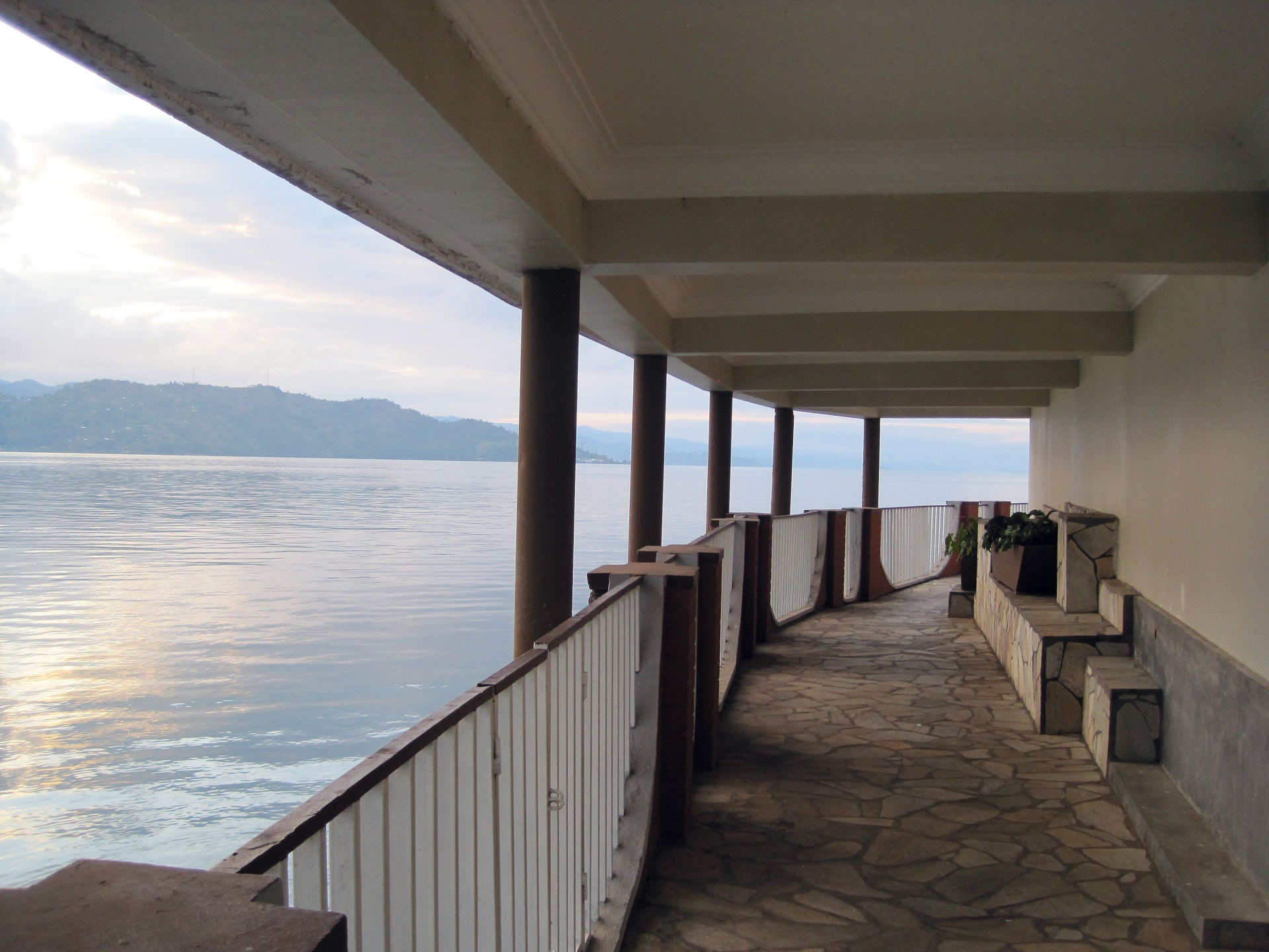 lake water verandah free photo