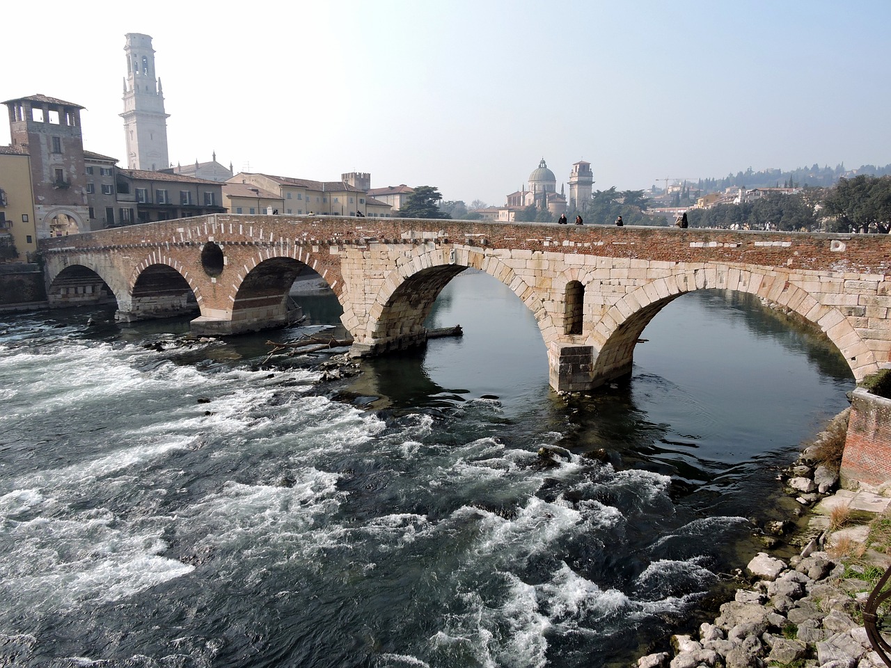 verona bridge stone free photo