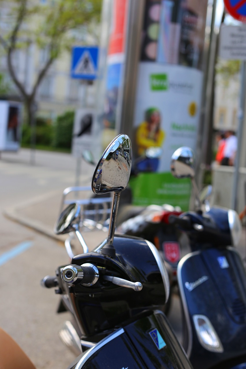 vespa  blue  moped free photo