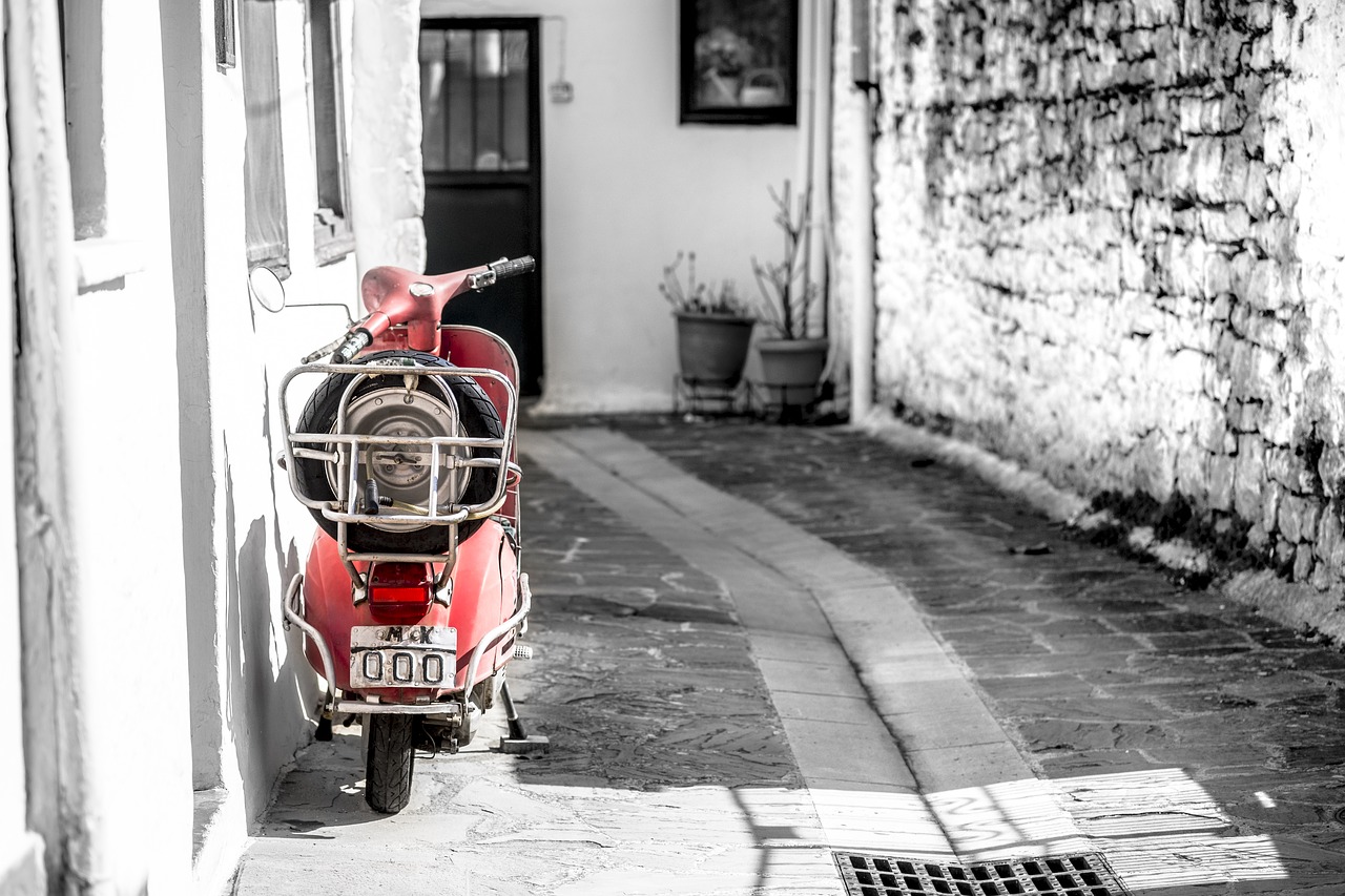 vespa  backstreet  greece free photo