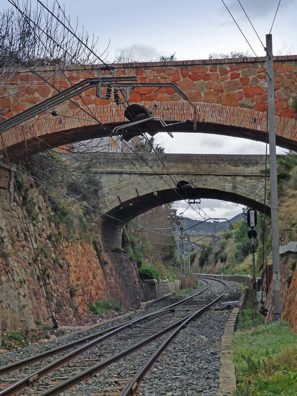 via railway line engineering free photo