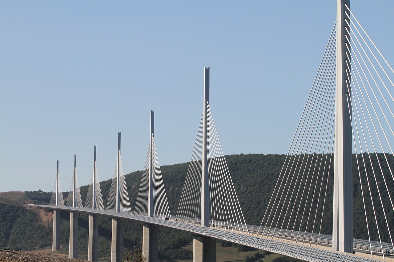 viaduct millau bridge free photo
