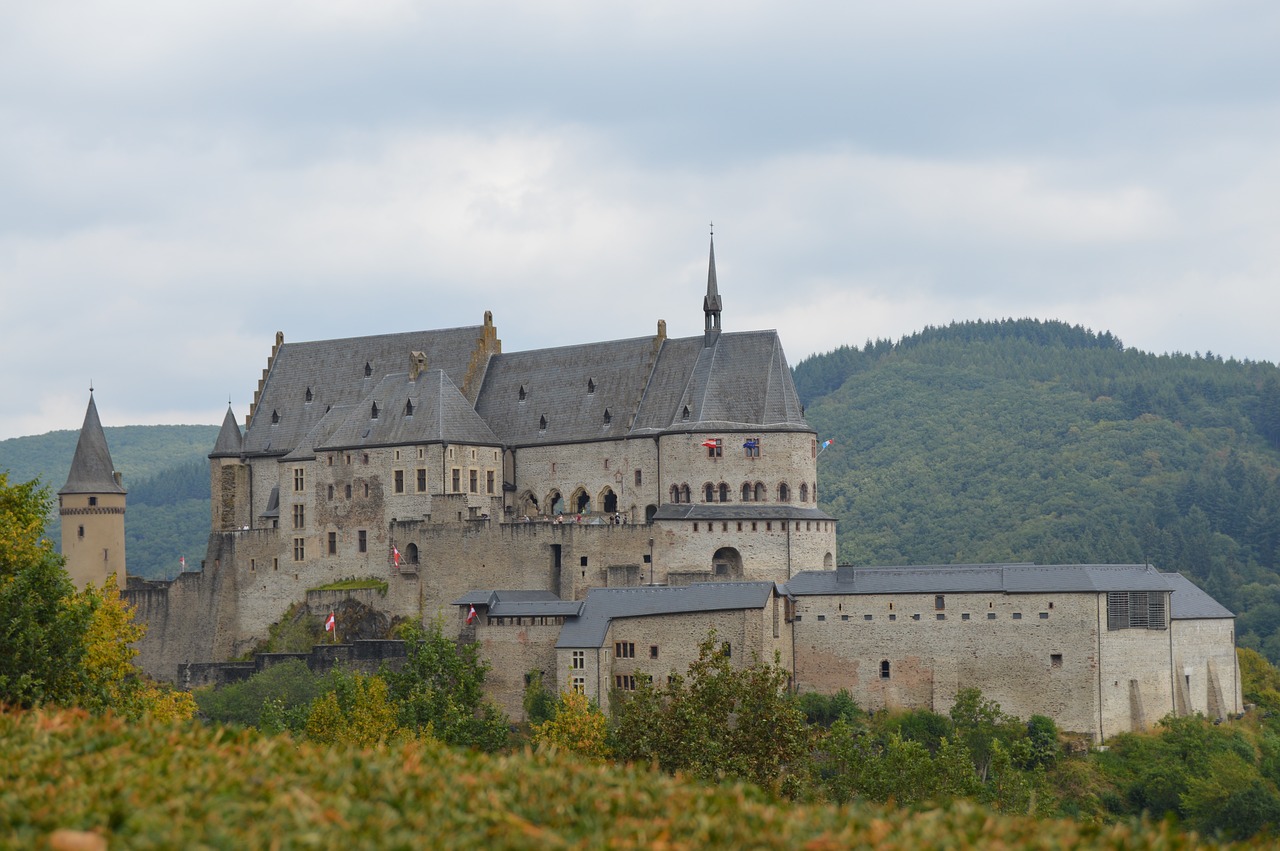 vianden  castle  luxembourg free photo