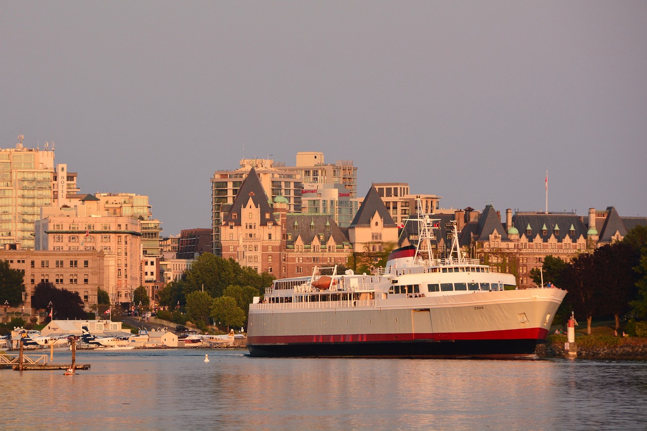 victoria bc inner harbor ferry free photo