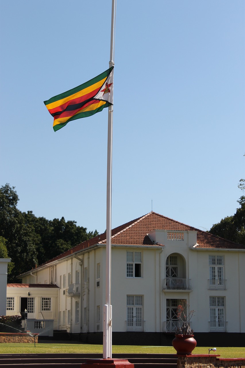 victoria falls hotel zimbabwe flag free photo