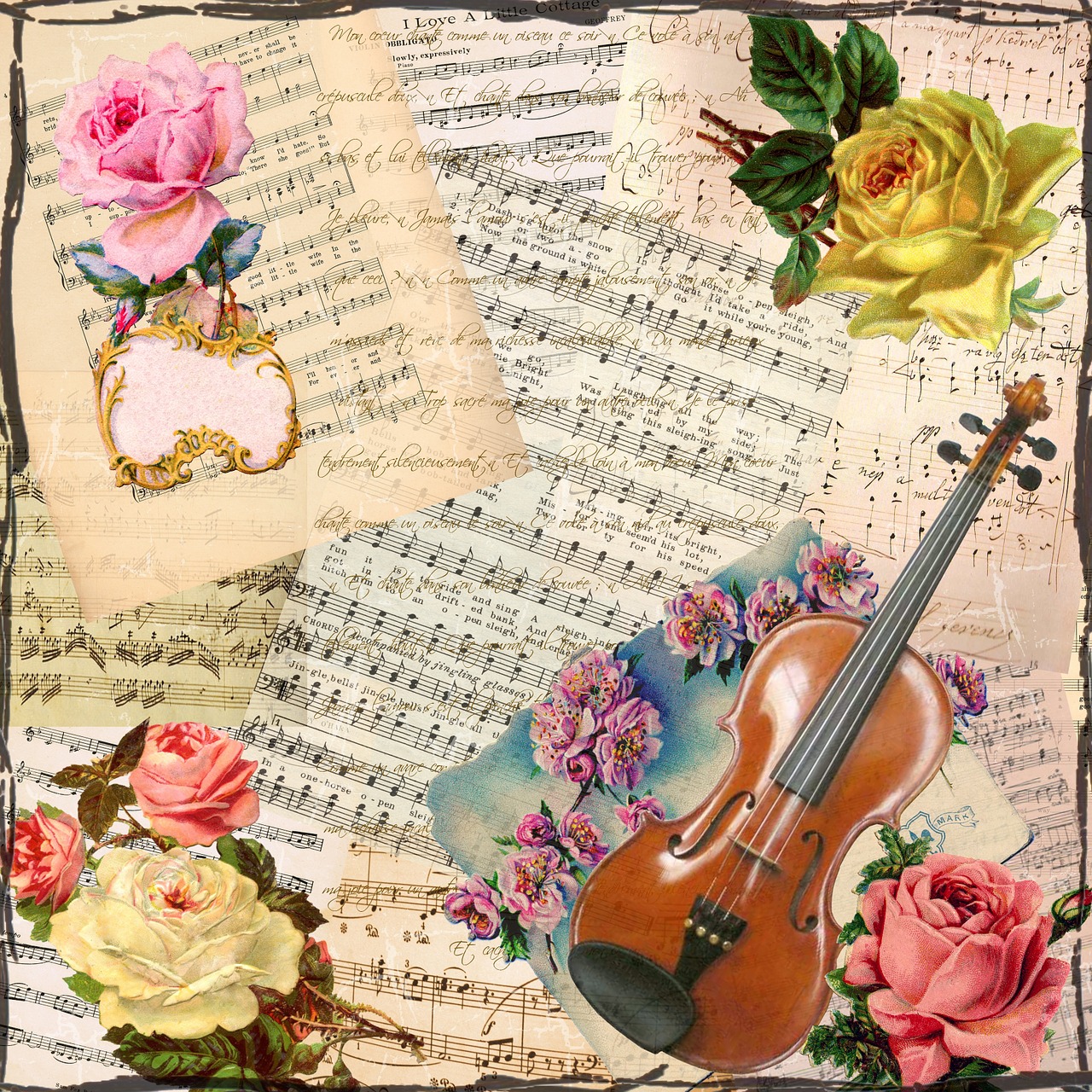 victorian vintage violin free photo