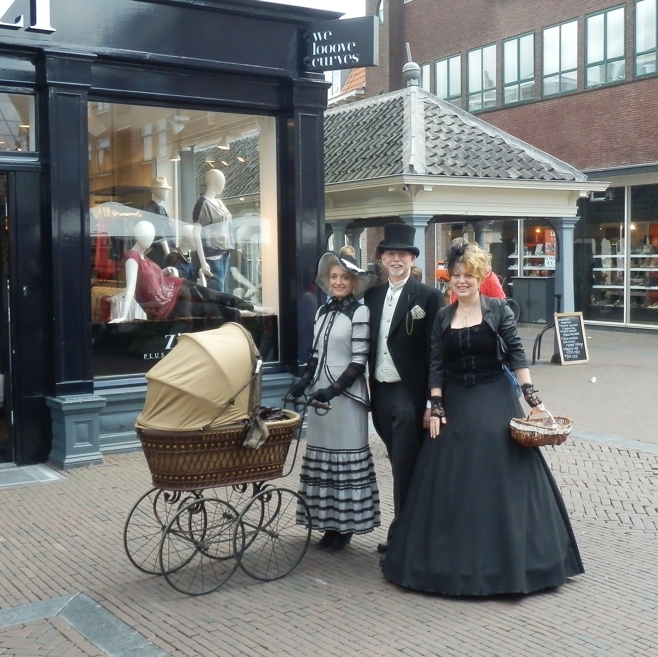 victorian shopping stroller free photo