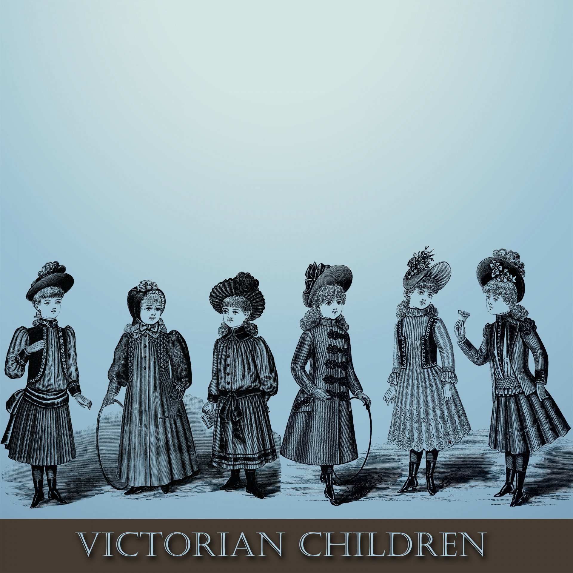 children vintage victorian illustration free photo
