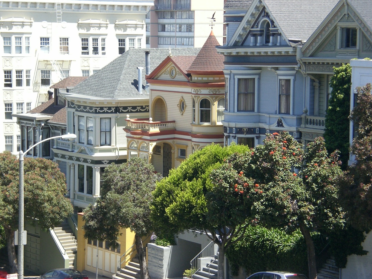 victorian house painted ladies san francisco free photo