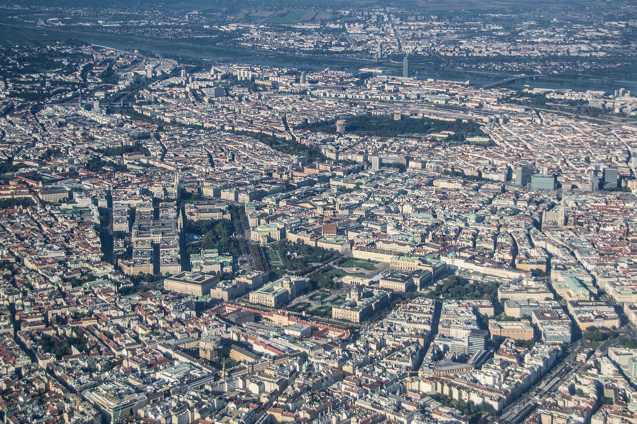 vienna aerial view city free photo