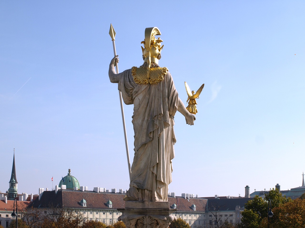 vienna pallas-athene fountain parliament free photo